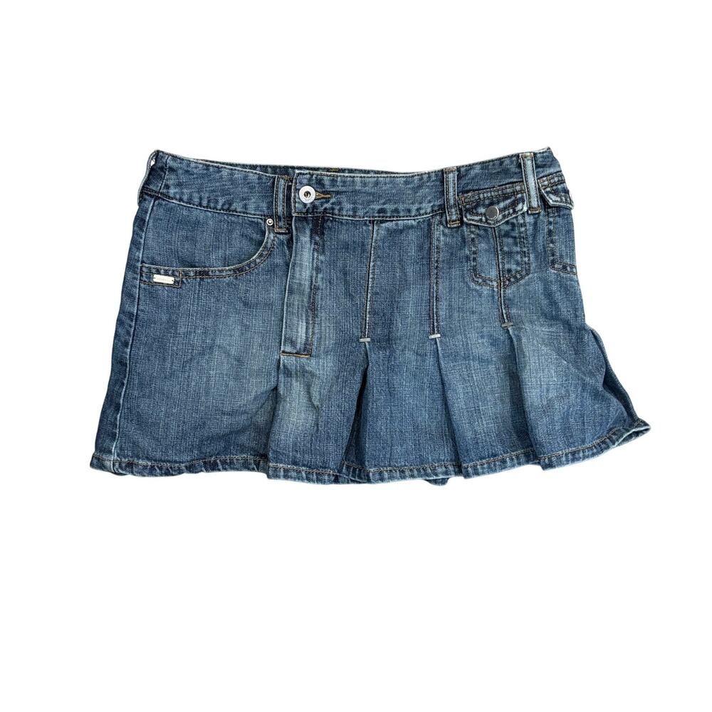 Billabong mini denim pleated skirt 9